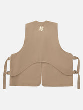 Skeleton Print Padded Cargo Vest -1201